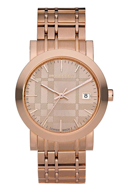 burberry rose gold watch ladies|burberry gold watch nordstrom.